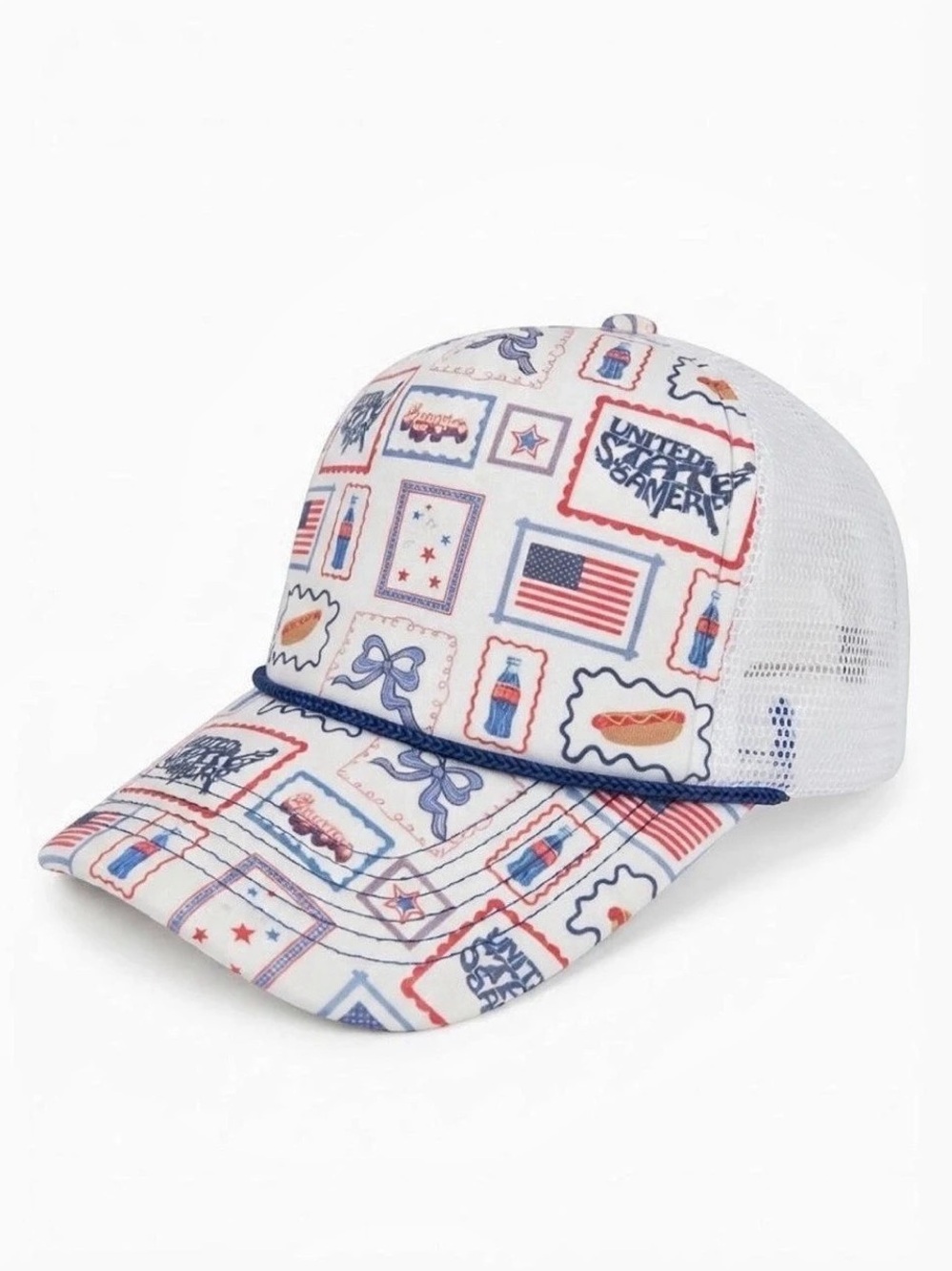 Vintage Style USA American Flag Trucker Hat Snapback Mesh One Size Cap Baseball